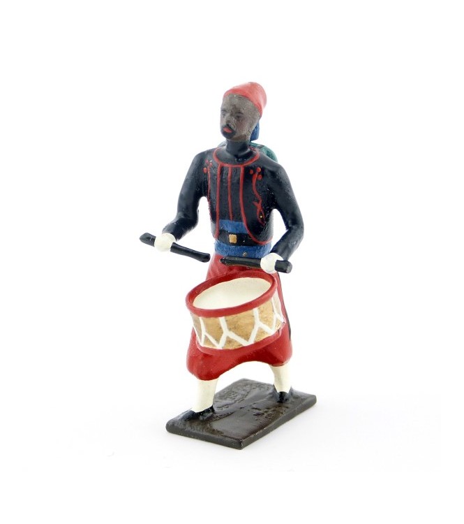 tambour de zouaves avec chéchias, tresses rouges
