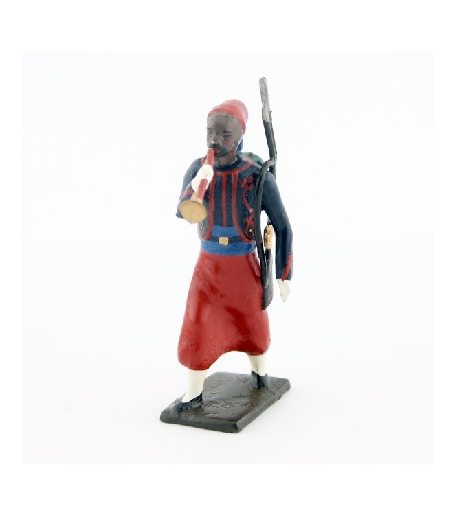 clairon de zouaves avec chéchias, tresses rouges