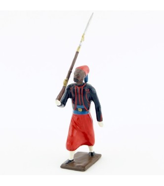 fantassin de zouaves avec chéchias, tresses rouges