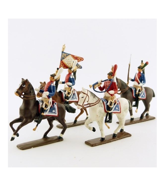 Dragons de Paris (1804-1813) - ensemble de 4 figurines