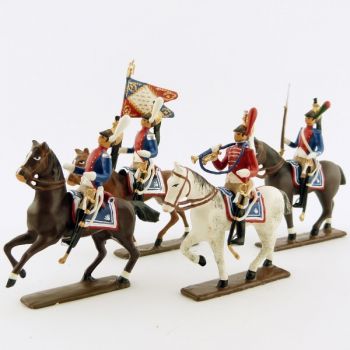 Dragons de Paris (1804-1813) - ensemble de 4 figurines