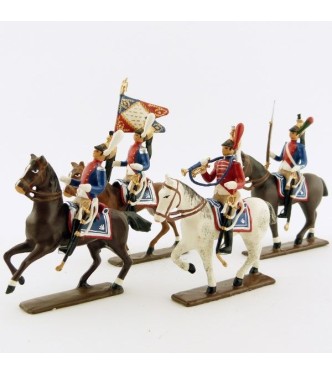 Dragons de Paris (1804-1813) - ensemble de 4 figurines