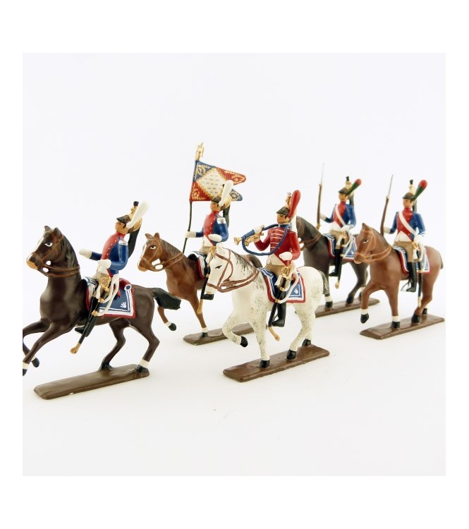 Dragons de Paris (1804-1813) - ensemble de 5 figurines