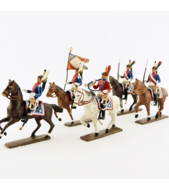 Dragons de Paris (1804-1813) - ensemble de 5 figurines
