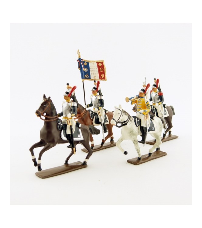 Cuirassiers à cheval - ensemble de 4 figurines