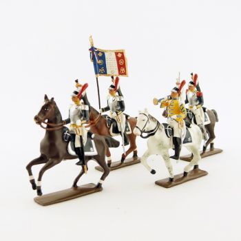 Cuirassiers à cheval - ensemble de 4 figurines