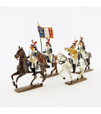 Cuirassiers à cheval - ensemble de 4 figurines