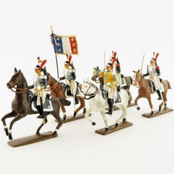 ensemble de 5 cavaliers - Cuirassiers à cheval (1809)