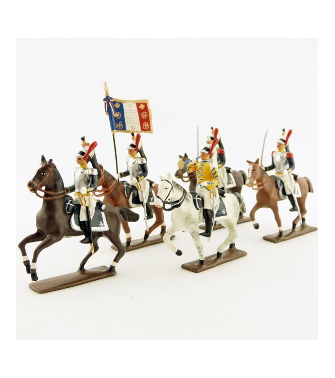 Cuirassiers à cheval - ensemble de 5 figurines