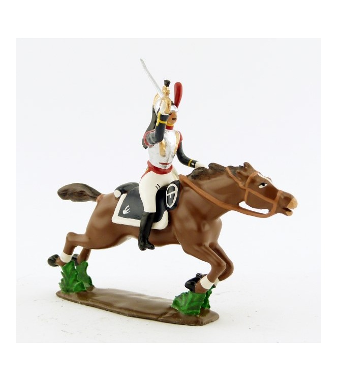 cuirassier, bras en l'air, sabre en arrière (charge de friedland)