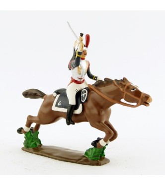 cuirassier, bras en l'air, sabre en arrière (charge de friedland)