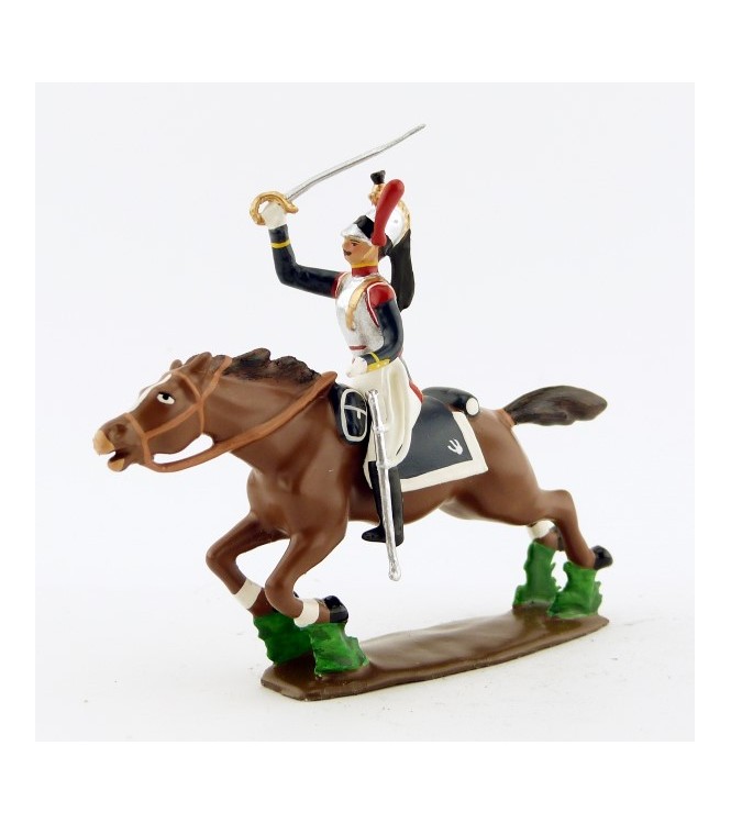 cuirassier, bras en l'air, sabre en arrière (charge de friedland)