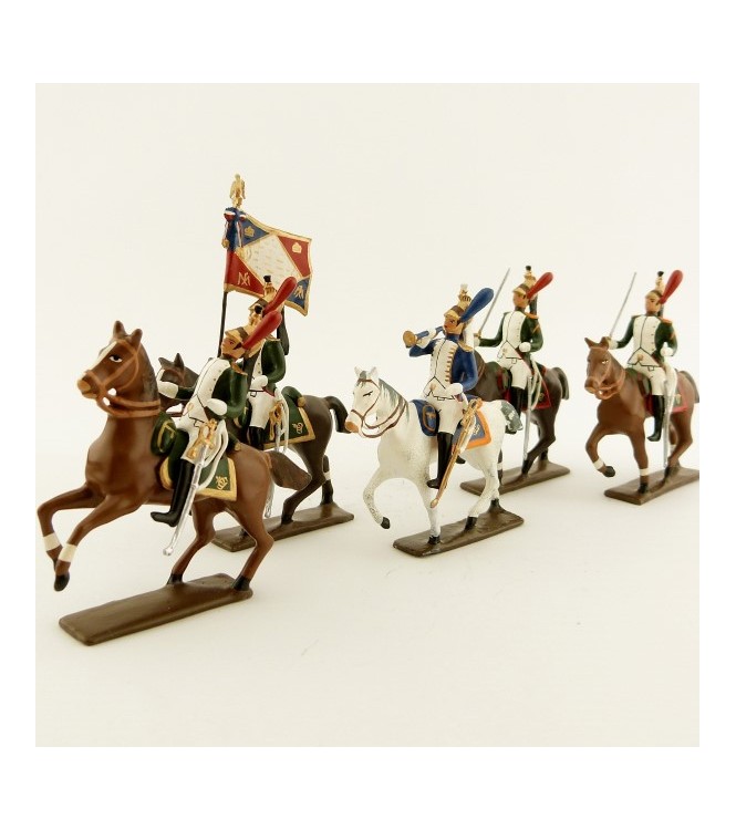 ensemble de 5 figurines "Dragons de la garde (dragons de l'impératrice)"