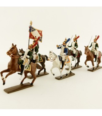 ensemble de 5 figurines "Dragons de la garde (dragons de l'impératrice)"