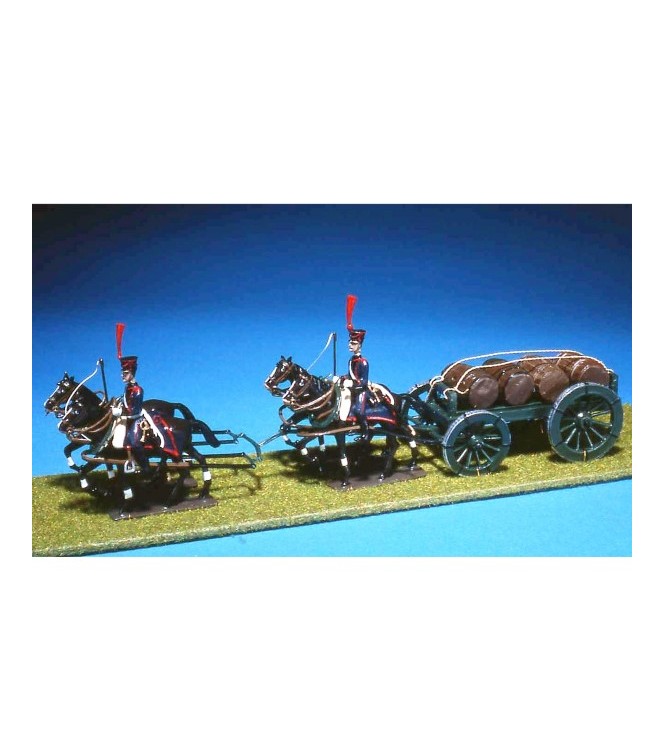 Transport de tonneaux, attelage 4 chevaux