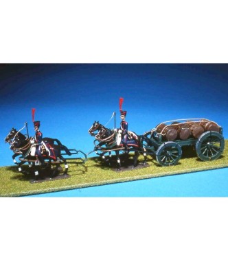 Transport de tonneaux, attelage 4 chevaux