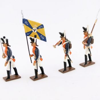 26e régiment de ligne prussien, ensemble de 4 figurines