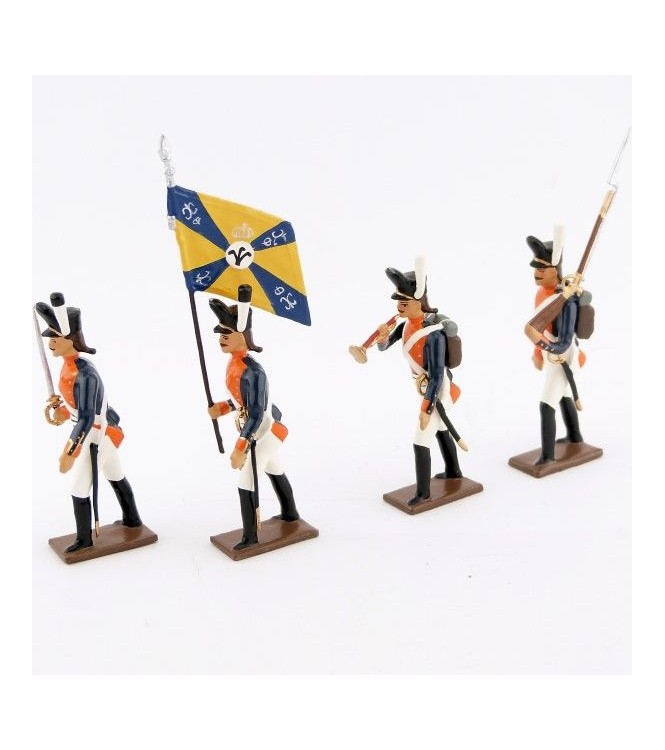 ensemble de 4 figurines "26e régiment de ligne prussien"