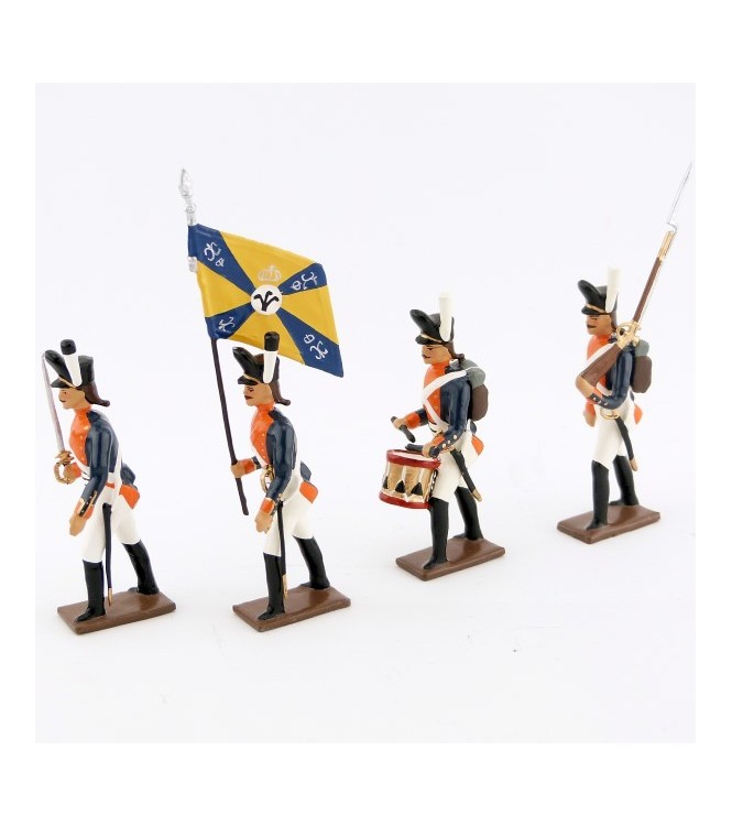 ensemble de 4 figurines "26e régiment de ligne prussien"