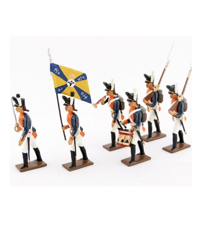 ensemble de 6 figurines "26e régiment de ligne prussien"