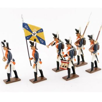 ensemble de 6 figurines "26e régiment de ligne prussien"