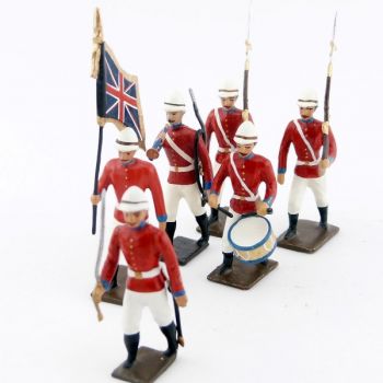 ensemble de 6 figurines "Infanterie coloniale anglaise"