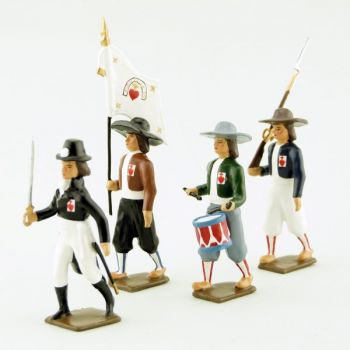 Armée de Vendée, ensemble de 4 figurines