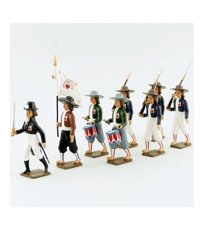 ensemble de 8 figurines "Armée catholique et royale de Vendée"