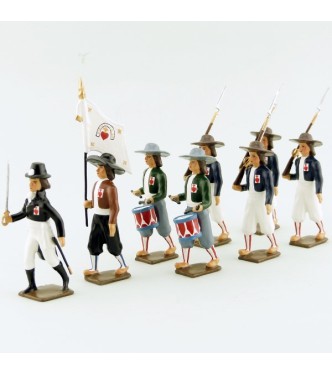 ensemble de 8 figurines "Armée catholique et royale de Vendée"