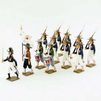 ensemble de 12 figurines "Armée catholique et royale de Vendée"