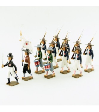 ensemble de 12 figurines "Armée catholique et royale de Vendée"