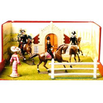 diorama "le Cadre Noir de Saumur" (cavaliers CBG Mignot)