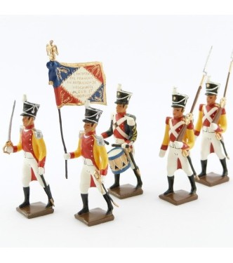 ensemble de 5 figurines "bataillon de Neuchatel"