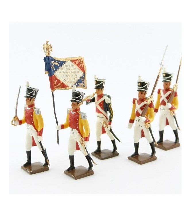 ensemble de 5 figurines "bataillon du Prince de Neuchâtel"