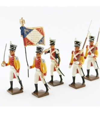 ensemble de 5 figurines "bataillon du Prince de Neuchâtel"