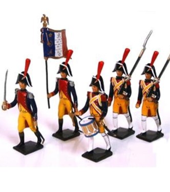ensemble de 5 figurines "Gendarmerie Impériale"