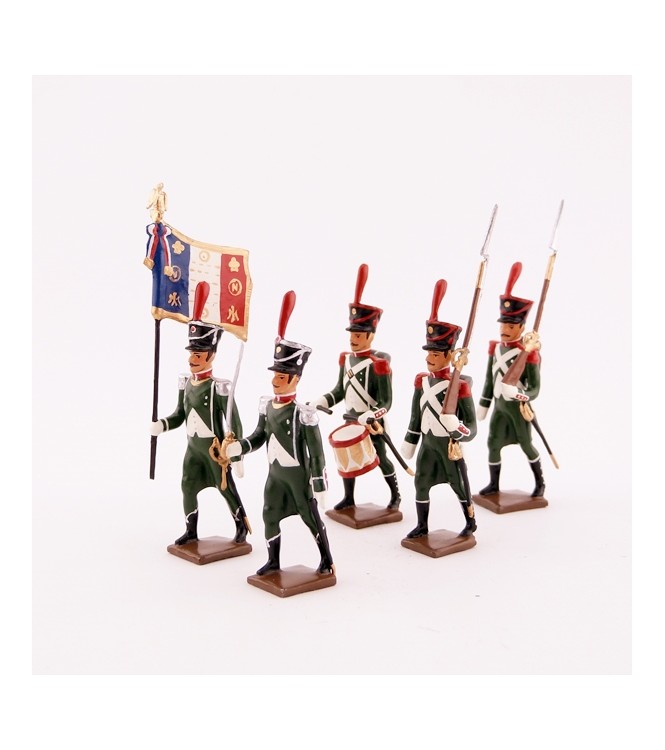 ensemble de 5 figurines "régiment de La Tour d'Auvergne"