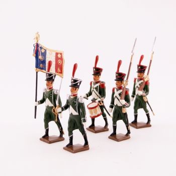ensemble de 5 figurines "régiment de La Tour d'Auvergne"