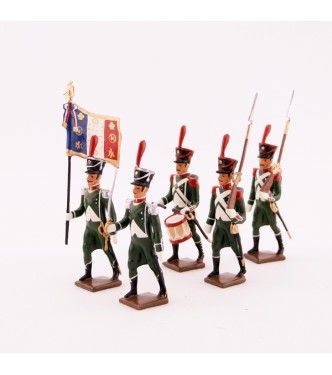 ensemble de 5 figurines "régiment de La Tour d'Auvergne"