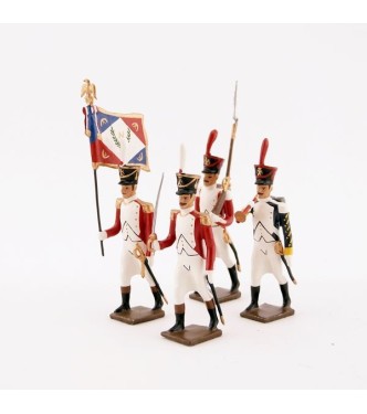 ensemble de 4 figurines "bataillon Valaisan"