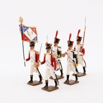 ensemble de 5 figurines "bataillon Valaisan"