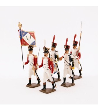 ensemble de 5 figurines "bataillon Valaisan"