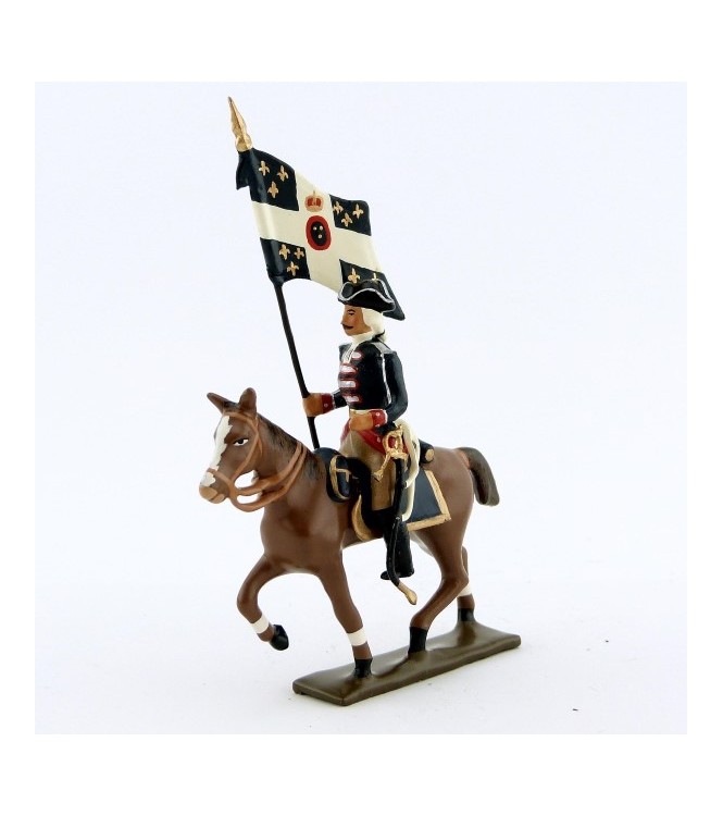 etendard de la cavalerie louis xv, régiment d'anjou (1740)