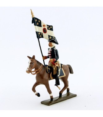 etendard de la cavalerie louis xv, régiment d'anjou (1740)