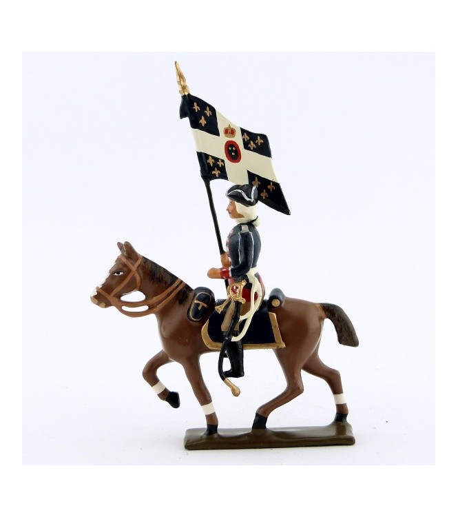 etendard de la cavalerie louis xv, régiment d'anjou (1740)