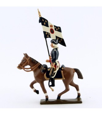etendard de la cavalerie louis xv, régiment d'anjou (1740)