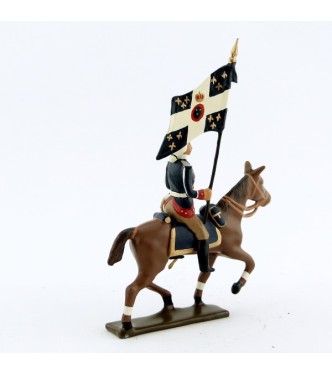 etendard de la cavalerie louis xv, régiment d'anjou (1740)