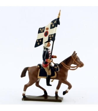 etendard de la cavalerie louis xv, régiment d'anjou (1740)