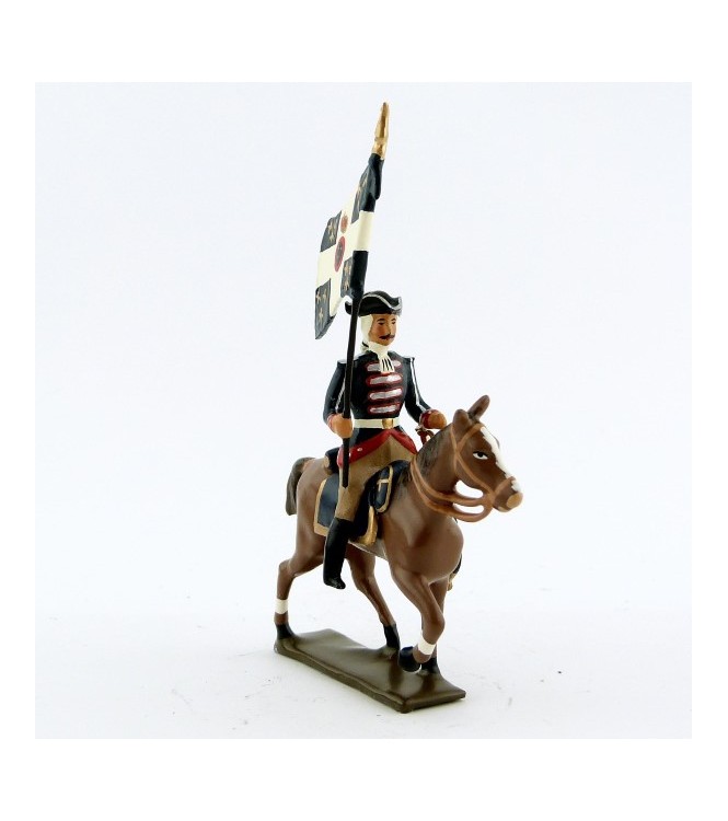 etendard de la cavalerie louis xv, régiment d'anjou (1740)