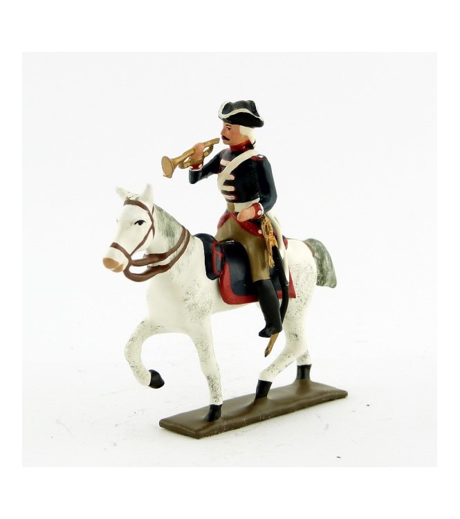 trompette de la cavalerie louis xv, régiment d'anjou (1740)
